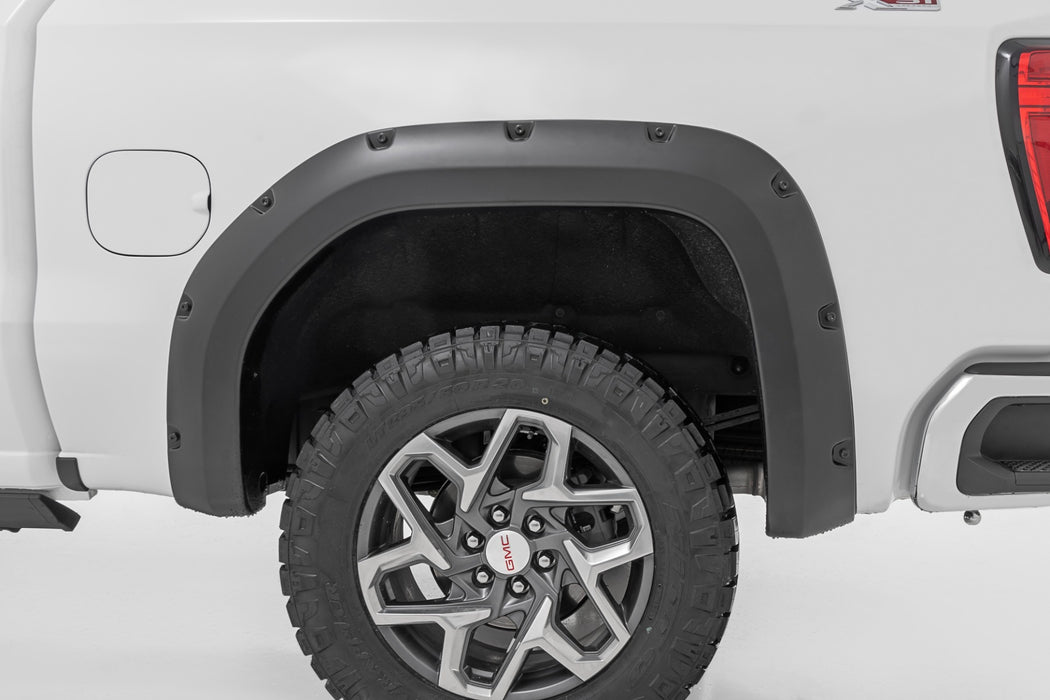 Rough Country Traditional Pocket Fender Flares fits gmc Sierra 1500 2Wd/4Wd (19-23) F-C11950A