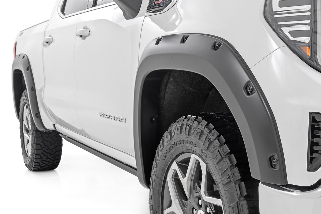 Rough Country Traditional Pocket Fender Flares fits gmc Sierra 1500 2Wd/4Wd (19-23) F-C11950A