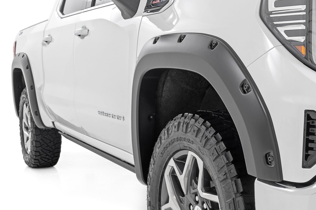 Rough Country Pocket Fender Flares Gba Black Fits GMC Sierra 1500 2WD/4WD (19-23) F-C11950A-GBA