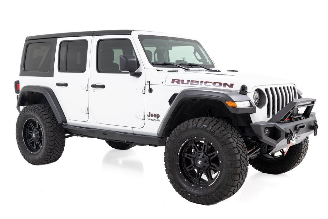 Rough Country Rock Sliders Heavy Duty L 4-Door compatible with Jeep Wrangler Jl 4Wd (18-23) 90801