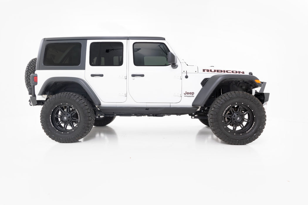 Rough Country Rock Sliders Heavy Duty L 4-Door compatible with Jeep Wrangler Jl 4Wd (18-23) 90801