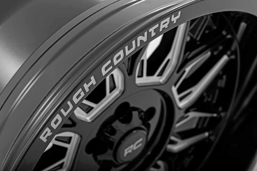 Rough Country 86 Series Wheel One-Piece Gloss Black 22X10 6X13519Mm 86221017