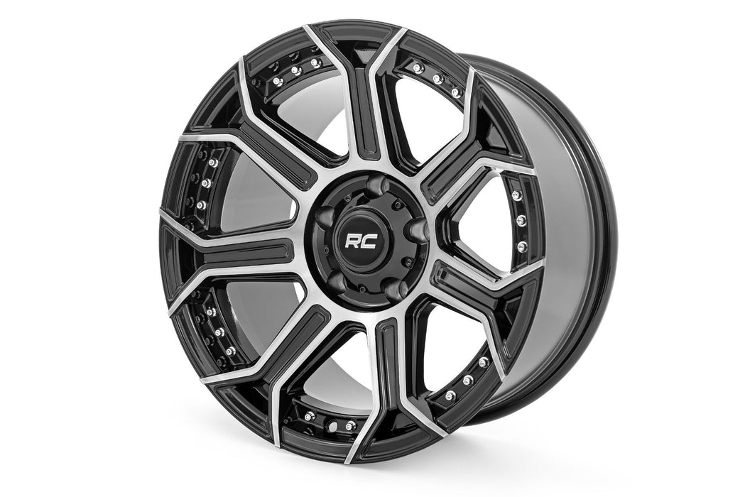 Rough Country 89 Series Wheel One-Piece Black Machined Gun Metal 17X9 6X135 12Mm 89170917