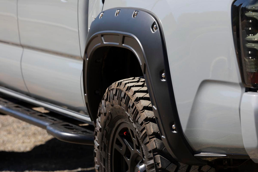 Rough Country Defender Pocket Fender Flares 202 Black Onyx Fits toyotaTacoma (16-23)