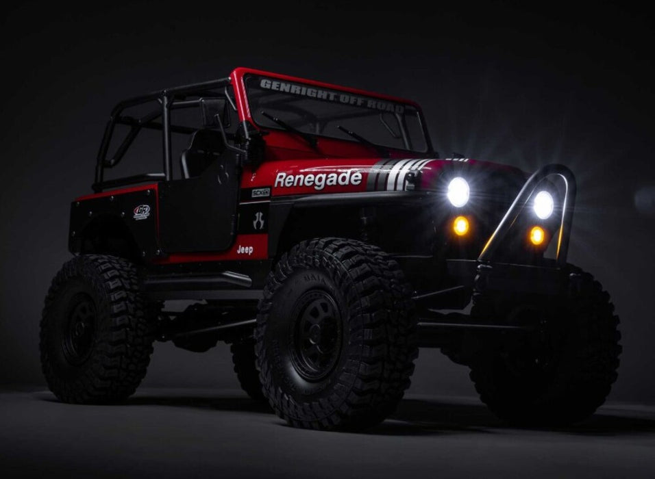 1/10 SCX10 III Jeep CJ-7 4X4 RTR Brushed Rock Crawler, Red