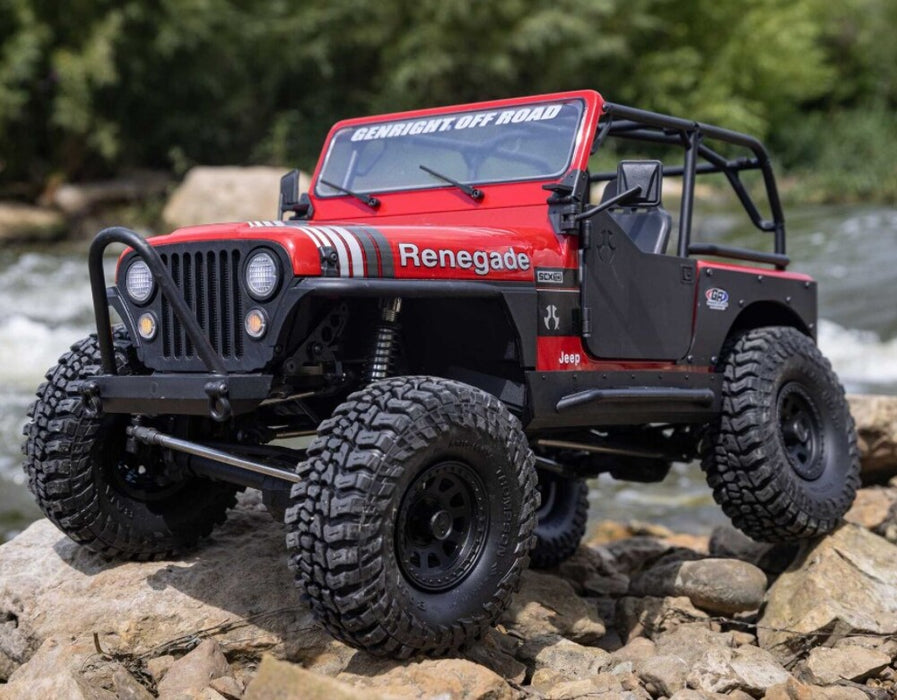 1/10 SCX10 III Jeep CJ-7 4X4 RTR Brushed Rock Crawler, Red