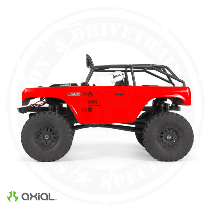 Axial 1/24 SCX24 Deadbolt 4 Wheel Drive Rock Crawler Brushed RTR Ready to Run Red AXI90081T1 Trucks Electric RTR Other