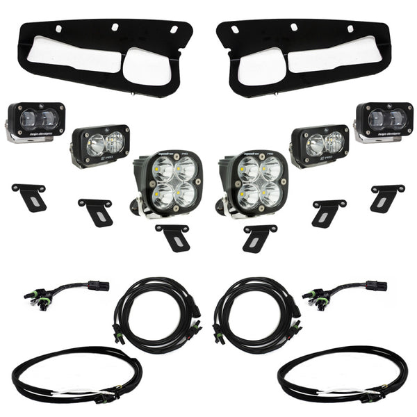 Baja Designs 21-22 Fits Ford Bronco W/Steel Bumper S2 SAE Pro Fog Pocket Light Kit W/Upfitter Clear 448175UP