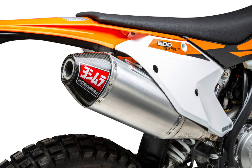 Yoshimura 16-18 KTM 450SXF RS-4 Slip-On Exhaust (Signature/Stainless/Aluminum/Carbon Fiber)