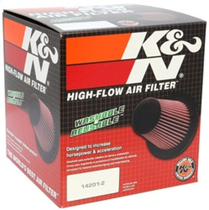K&N Univ Rubber Round Tapered Filter 4.375in Flg ID/10 Deg Flg Angle 6in B OD/4.625in T OD/6.5in H RU-5061