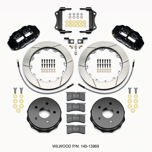 Wilwood Narrow Superlite 4R Rear Kit 12.88in 2007-up compatible with Jeep JK w/Lines 140-13969