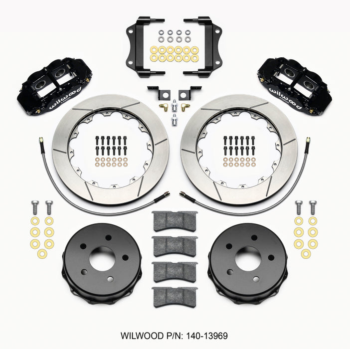 Wilwood Narrow Superlite 4R Rear Kit 12.88in 2007-up compatible with Jeep JK w/Lines 140-13969