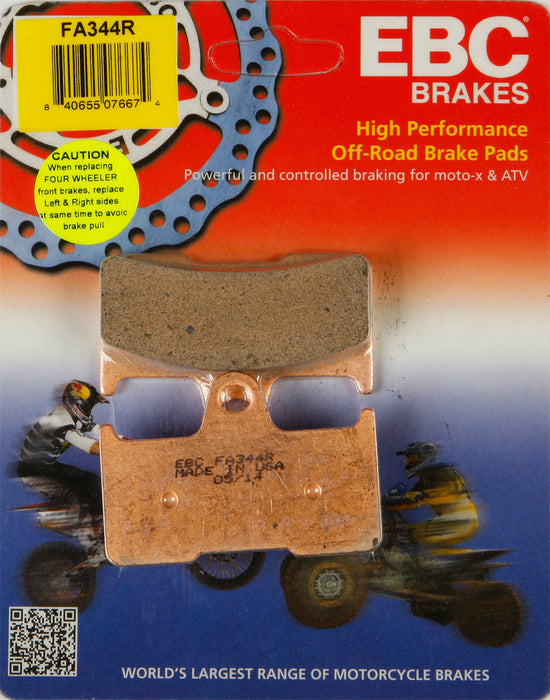 EBC Brakes R-Series Long-Life Sintered Brake Pads Compatible for Yamaha YFM660F Grizzly 4x4 2002