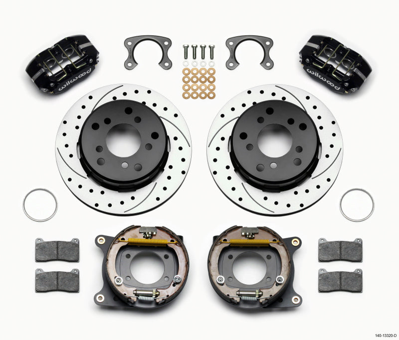 Wilwood Dynapro Lug Mount P/S Park Brake Kit Drilled Small Ford 2.36in Off Bronco 5 x 5.50 140-13320-D