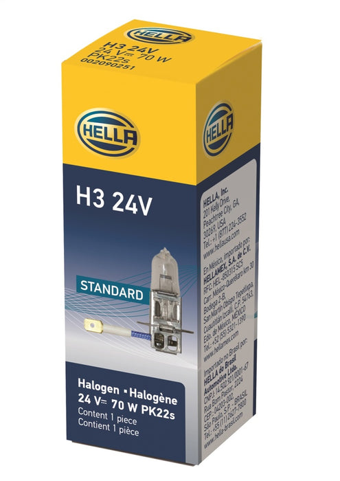 Hella H3 24V/70W PK22s T3.25 Halogen Bulb H3 24V