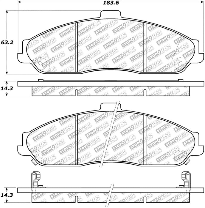 StopTech Street Select Brake Pads Rear 305.0731