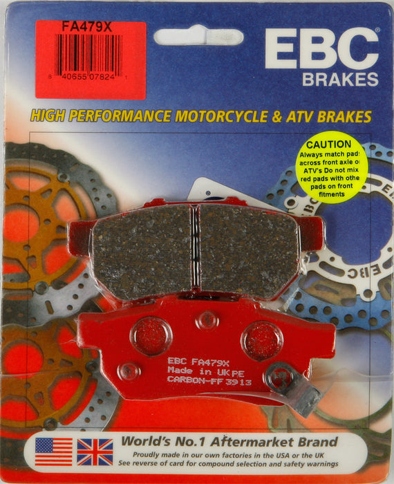 EBC Brakes FA479X X-Series Carbon Brake Pads Compatible for Honda MUV700 Big Red 2009-2013