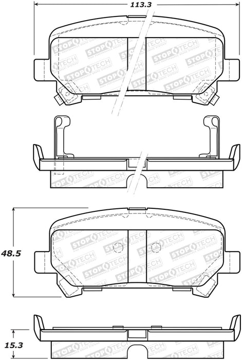 StopTech Street Brake Pads Front 308.1806