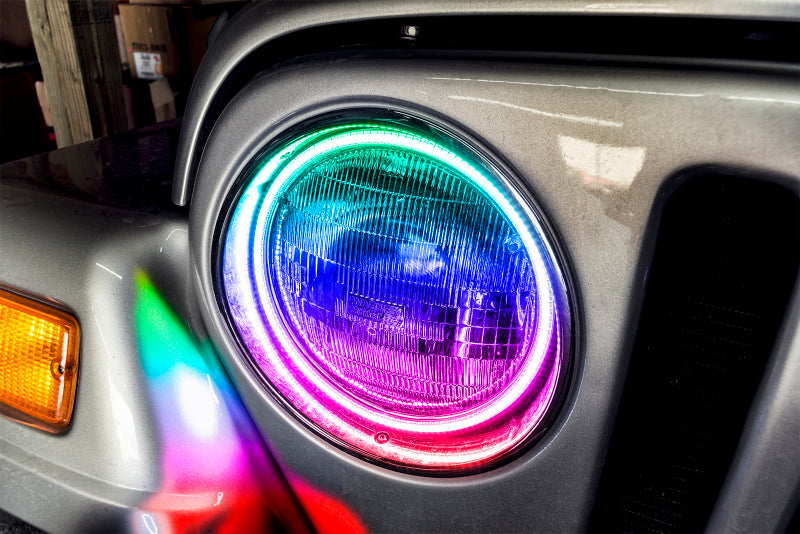 Oracle compatible with Jeep Wrangler TJ 97-06 LED Waterproof Halo Kit ColorSHIFT SEE WARRANTY 3947-330