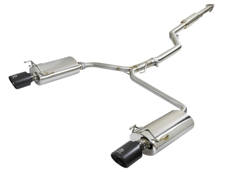 aFe Takeda Exhaust 304SS Dual Cat-Back w/ Black Tips 13-17 Honda Accord LX/EX/EX-L Sedan L4 2.4L 49-36605-B