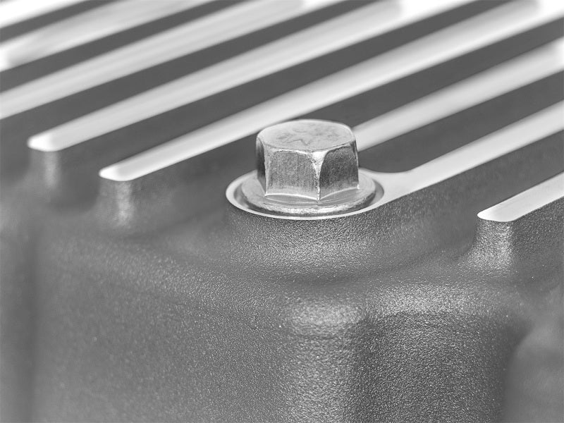 aFe Street Series Engine Oil Pan Raw w/ Machined Fins; 11-17 Ford Powerstroke V8-6.7L (td) 46-70320