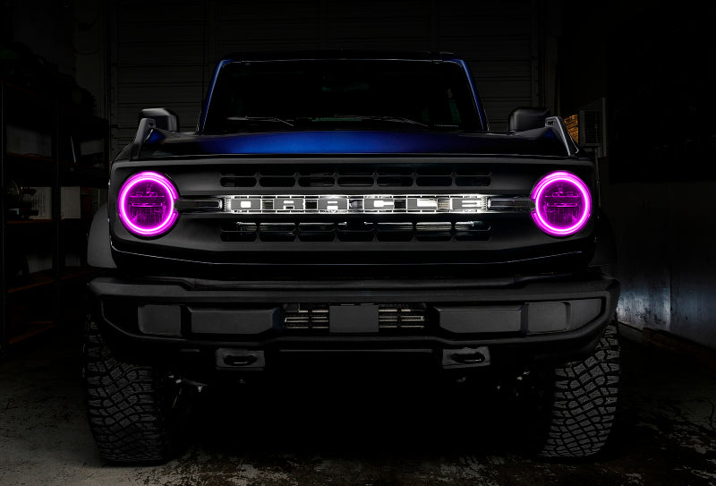 Oracle 2021 Fits Ford Bronco Base Headlight LED Halo Kit Colorshift W/O Controller See Warranty 1470-334