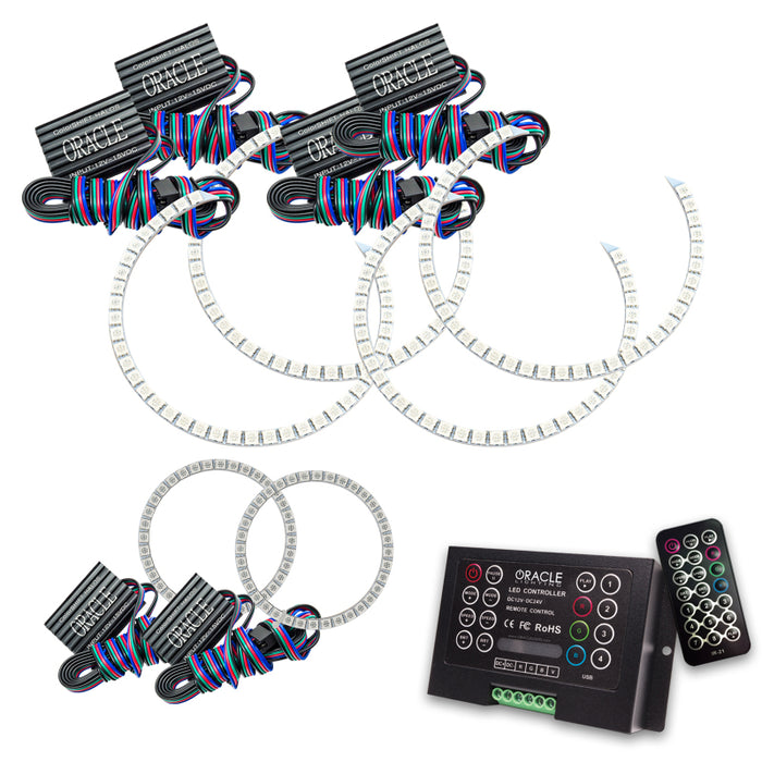 Oracle Compatible with Dodge Charger 05-10 Triple Ring Halo Kit ColorSHIFT w/ 2.0 Controller SEE WARRANTY 1118-333