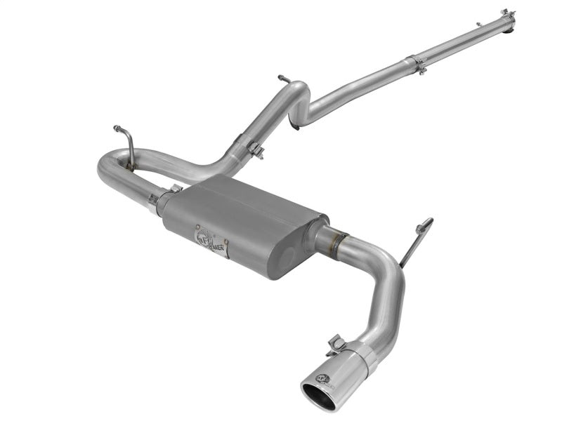 aFe Scorpion 2-1/2in Aluminized Steel Cat Back Exhaust 07-17 compatible with Jeep Wrangler V6-3.6/3.8L (4 Dr) 49-08044-1P