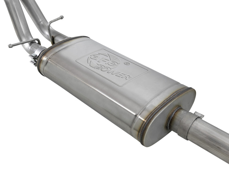 aFe Gemini XV 3in 304 SS Cat-Back Exhaust w/ Cutout 19-21 GM Silverado/Sierra 1500 V8- w/ Black Tips 49-34139-P