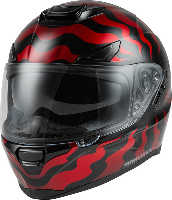 Fly Racing Sentinel Street Helmet (Red/Black, Small)