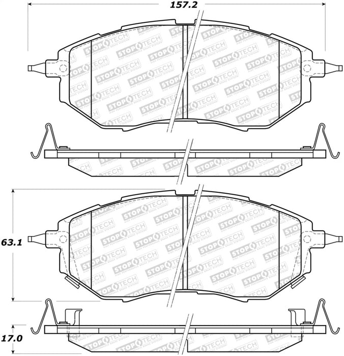 StopTech Street Brake Pads 308.10781