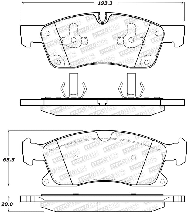 StopTech Street Brake Pads Front 308.1629