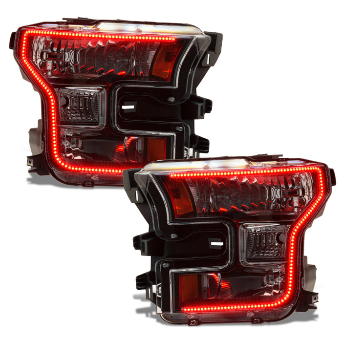 Oracle 15-17 Ford F-150 Dynamic RGB+A Pre-Assembled Headlights Halogen Blk Edition SEE WARRANTY 8201-332