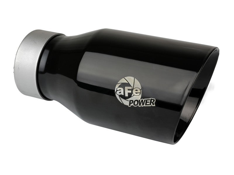 aFe Large Bore-HD 3in 409SS DPF-Back 20-21 GM Trucks L6-3.0L (td) LM2 Black Tip 49-44128-B