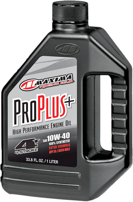 Maxima (30-02901 Pro Plus+ 10W-40 Synthetic Motorcycle Engine Oil - 1 Liter