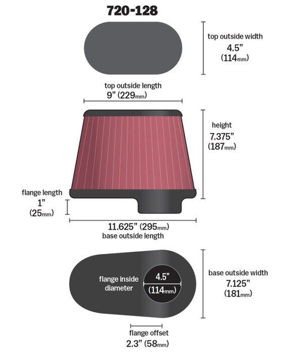 Airaid Compatible with Dodge 5.9/6.7L DSL / Ford 6.0L DSL Kit Replacement Air Filter 720-128