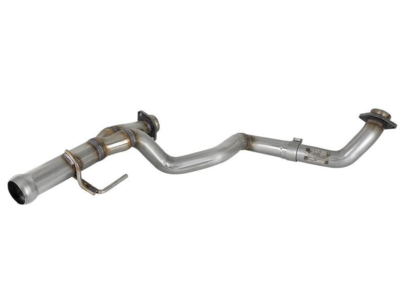 aFe POWER Twisted Steel Y-Pipe 2-1/4in 409 SS Exhaust System 2018 compatible with Jeep Wrangler (JL) V6-3.6L 48-48026