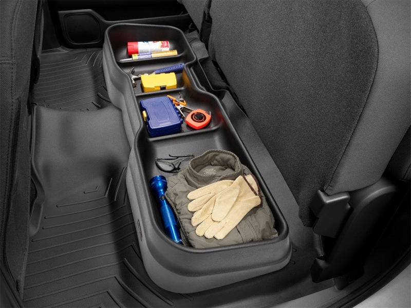 WeatherTech 2014 2018 Chevrolet Silverado 1500 Underseat Storage System Black (Crew Cab) 4S002