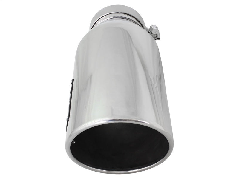 aFe MACH Force-XP 304 SS Single Wall Polished Exhaust Tip Pair 4in Inlet x 6in Outlet x 15in L 49T40606-P15