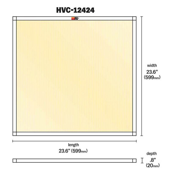 K&N HVAC Filter 24 x 24 x 1 HVC-12424