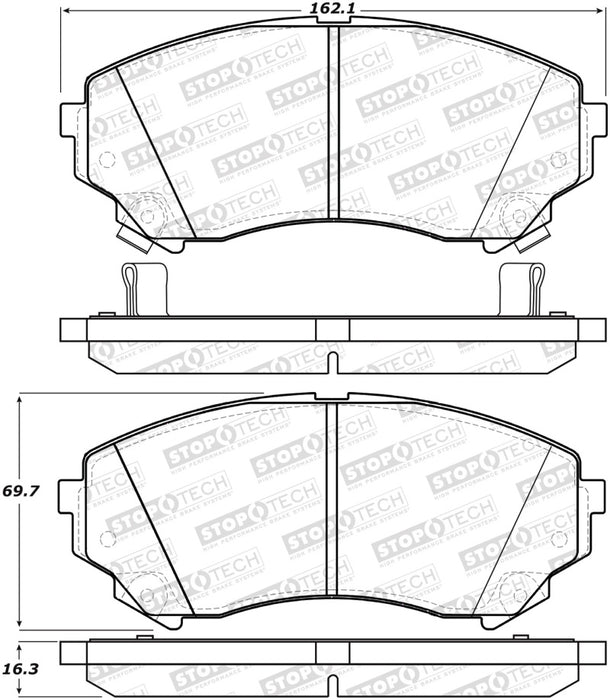 StopTech Street Brake Pads Rear 308.1331