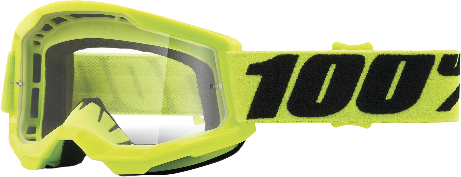 100% STRATA 2 JUNIOR Goggle Fluo/Yellow - Clear Lens