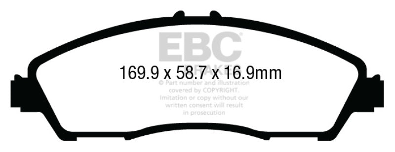 EBC 14+ Acura MDX 3.5 Yellowstuff Front Brake Pads DP43024R