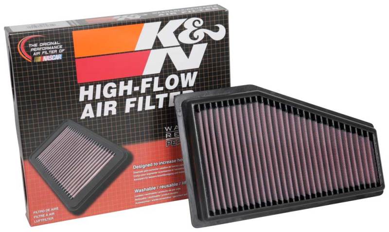 K&N 2019 compatible with Jeep Cherokee L4-2.4L V6-3.2L F/I Replacement Drop In Air Filter 33-5089