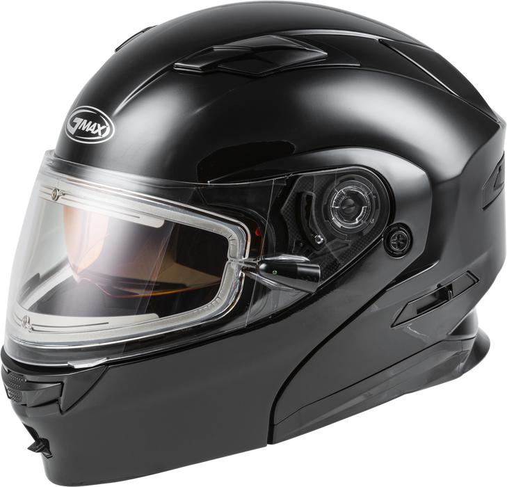 GMAX MD-01S, DOT Approved Modular Helmet, Electric Dual Lens Shield for Snow & Motor Sports, (Black, X-Large)