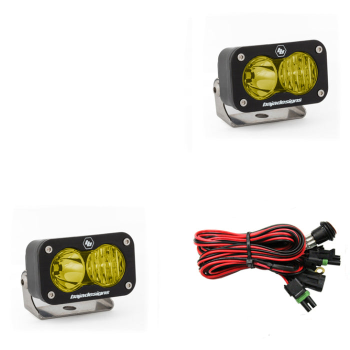 Baja Designs S2 Sport Driving Combo Pattern Pair LED Work Light Amber 547813