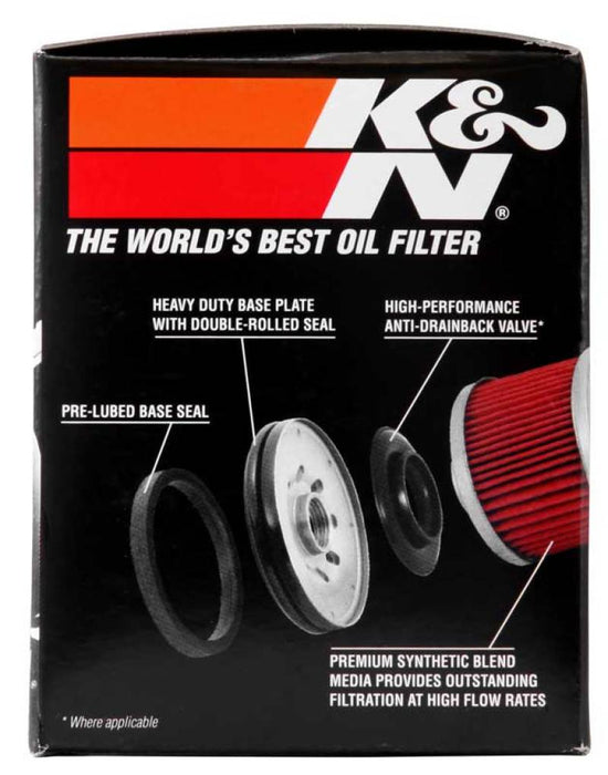 K&N Motorcycle Oil Filter: High Performance, Premium, Designed to be used with Synthetic or Conventional Oils: Fits Select Honda, Kawasaki, Polaris, Yamaha Vehicles, KN-303