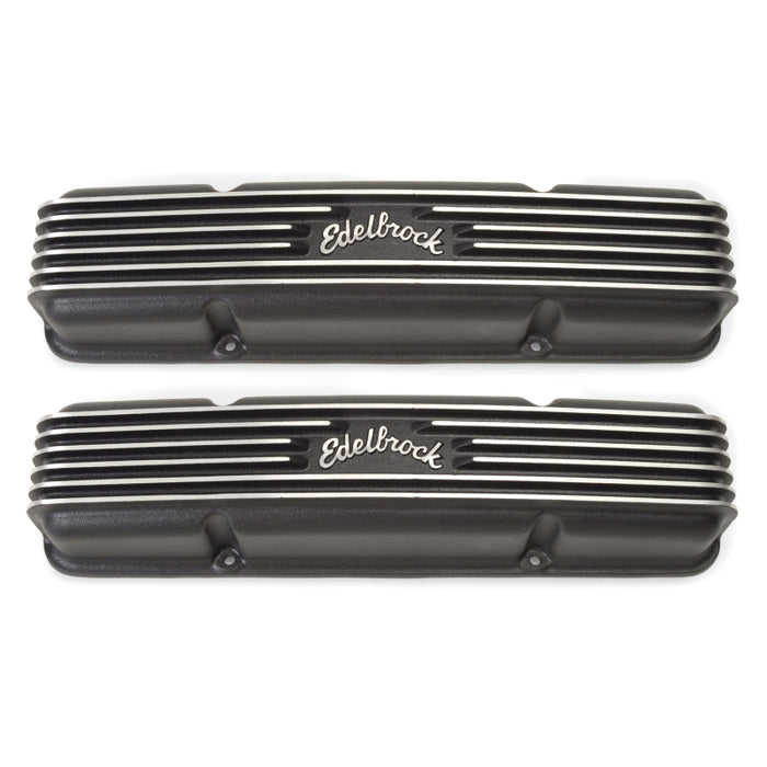 Edelbrock Valve Cover Classic Series Chevrolet 1959-1986 262-400 CI V8 Black 41453