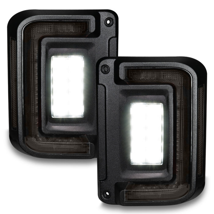 Oracle Lighting "Black Series" Flush Mount Led Tail Lights For Jeep Wrangler Jk 5891-504-T