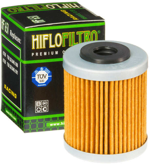 HiFloFiltro HF651 Premium Oil Filter, Single